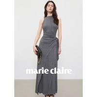 Marie Claire 【挂脖设计感】女士修身连衣裙 气质显瘦
