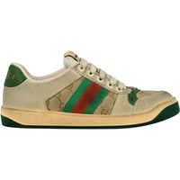 GUCCI 古驰 Screener皮革GG珐琅做旧板鞋