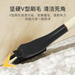 贝壳岭 BKL1113 硬毛强力清洁刷 长柄 1只-黑色