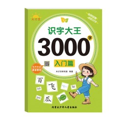 识字大王3000字全套4册 识字书幼儿认字有声启蒙早教书籍学前班识字卡片一年级儿童绘本幼小衔接教材幼儿园宝宝学汉字神器趣味看图