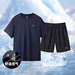 骆驼 男士短袖五分裤套装 26夏季户外运动休闲舒适透气轻薄