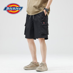 Dickies 短裤男工装潮流百搭夏季薄款宽松休闲运动五分裤 黑色   XL