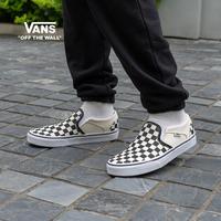 限尺码：VANS 线上专售Asher黑白棋盘格舒适一脚蹬男鞋板鞋