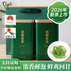 双碑 绿茶信阳毛尖特级250g2026年新茶春茶明前一芽一叶嫩芽罐装自己喝