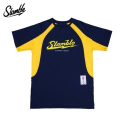 SLAMBLE 运动拼色美式短袖T恤 SE0619 男女通用运动T恤