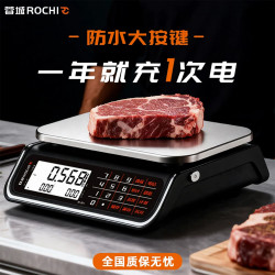 蓉城 ROCHI电子秤30公斤商用小型精准电子克称卖菜家用厨房食物秤
