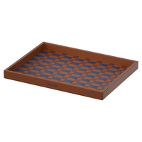 VEELAR 皮革棋盘格长方形收纳盘