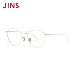 JINS 时尚复古钛框男女近视眼镜架可配防蓝光镜片UTF25A243