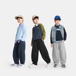 安踏 弯刀长裤安踏儿童装男童裤子春秋款2026秋季新款秋装青少年运动裤
