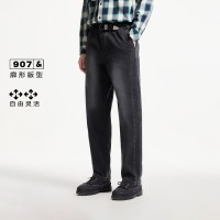 杰克琼斯 廓形松紧抽绳阔腿 男士牛仔裤
