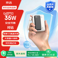 京选 35W自带线 充电宝  20000mAh 白色