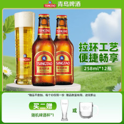 青岛啤酒 小棕金11度啤酒 258ml*12瓶