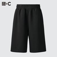 优衣库 482758 C系列合作款 宽松运动短裤 黑色 4XL