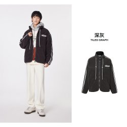 美特斯邦威 立领拼接短款棉服