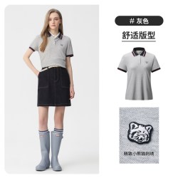 Henry Grant 亨利格兰设计感POLO衫女士2026夏季新款撞色翻领通勤休闲短袖T恤