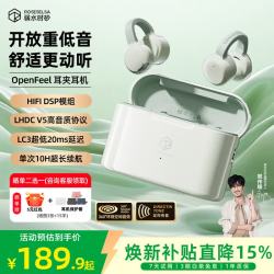 弱水时砂 OpenFeel 夹耳式 HiFi音质 春绿 蓝牙耳机