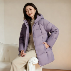 波司登 23加厚连帽羽绒服 妈妈冬装 红色 送妈妈