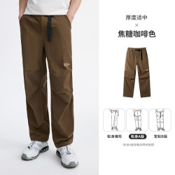NVG·YOUNG NAVIGARE小帆船灰色休闲裤男士夏季薄款裤子新款宽松伞兵裤直筒裤