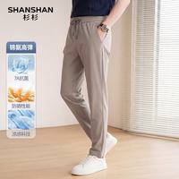 杉杉 锦氨弹力三防抗菌冰丝凉感 卡其色 4XL 男士休闲裤