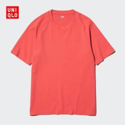 优衣库 DRY-EX速干 吸汗快干凉感 玛瑙红色 M 短袖T恤