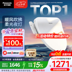 Panasonic 即热智能便盖智能温控烘干夜灯电动马桶圈P21(DL-PT21CWS)