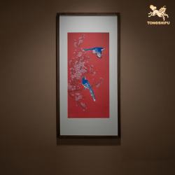 铜师傅 手工錾刻 铜雕画《喜上枝头》装饰画 玄关画 背景画 壁画