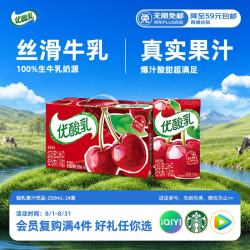 伊利 优酸乳车厘子味250ml*24盒 乳饮料牛奶饮品