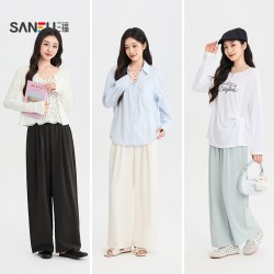 三福 女士休闲阔腿裤 858685-