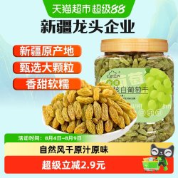 new boundaries 无核白葡萄干500g新疆特产零食果干非特级免洗超大提子干