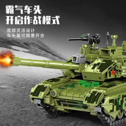 森宝积木 203108 坦克99A式拼插积木玩具模型 641颗粒