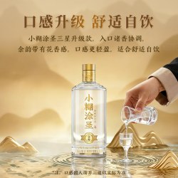 小糊涂仙 小糊涂圣（金标）三钻52度浓香型白酒单支装