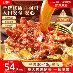 王小卤 虎皮凤爪卤鸡爪休闲零食开袋即食黑鸭味散称500g生产日期26年1月