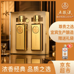 五粮液 股份  财富人生金砖礼盒浓香型白酒52度500ml*2瓶礼盒装