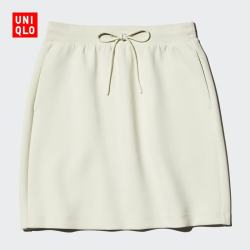 优衣库 女装快干休闲半身裙 乳白色 S码 492915