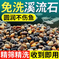 石子造景鱼缸造景摆件砂石原生溪流底砂小米鱼缸溪流免洗溪流石