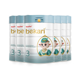 bekari/蓓康僖海外版幼儿配方羊800克3段益生菌宝宝奶粉3段6罐装