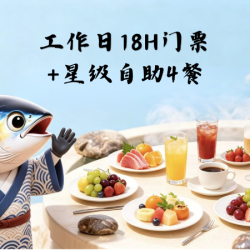 工作日18H门票+自助4餐早餐、午餐、晚餐、夜宵
