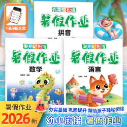 幼小衔接暑假作业为一年级做准备幼儿园大班数学 语言 拼音练习册