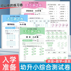 幼小衔接活页测试卷拼音数学语言综合测试 幼升小练习册天天练