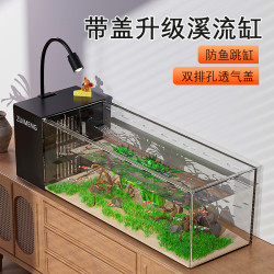 最萌 ZUIMENG/最萌超白侧滤小型南美溪流缸客厅家用生态一体式造景鱼缸