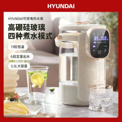 HYUNDAI 韩国HYUNDAI热水壶家用全自动大容量可视烧水壶保温煮水