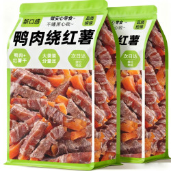 雅礼颂 狗狗磨牙棒零食鸭肉干绕红薯宠物幼犬泰迪柯基小中大型犬训练奖励