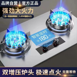 兴旺好太太 燃气灶双灶天然气液化气猛火灶不锈钢嵌入式家用煤气灶