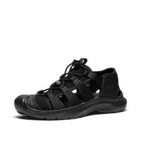 KEEN 【破价】Keen 女士运动凉鞋 防水透气轻便 户外混合水陆两用 可调节束绳设计 黑色磁铁 6