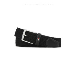 TOMMY HILFIGER 【七夕礼物】26秋季新款男装休闲简约金属小标针扣式弹力编织腰带