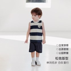 巴厘小猪 纯棉凉感儿童2件套