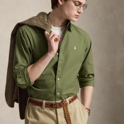 RALPH LAUREN 男士长袖衬衫 Garment-Dyed Oxford Shirt 三色可选