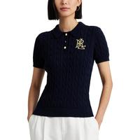 RALPH LAUREN Cable-Knit Cotton Polo Sweater