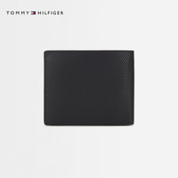 TOMMY HILFIGER 男士牛皮商务休闲多卡位卡包钱包 黑色