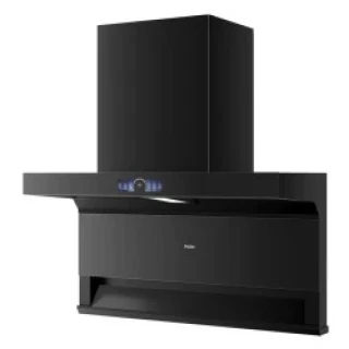 以旧换新：海尔 大嘴 C61 pro 彩屏升级款CXW-358-E900C72顶侧双吸抽油烟机28m2钢琴黑